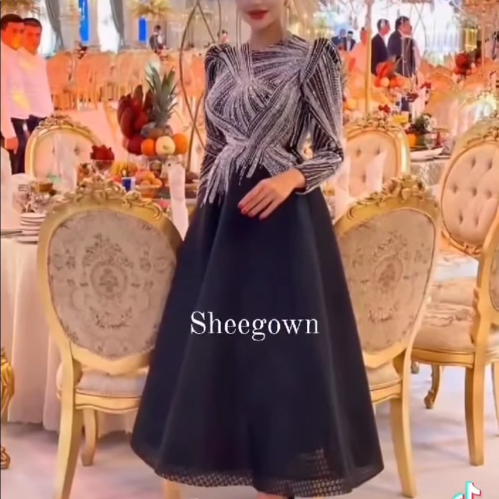 Black A-Line Gown size 8